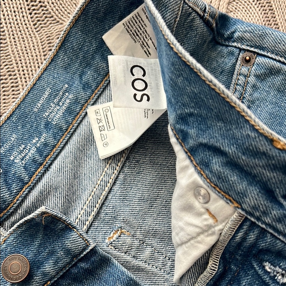 COS Men's Denim Blue Straight Jeans - Picture 3 of 8